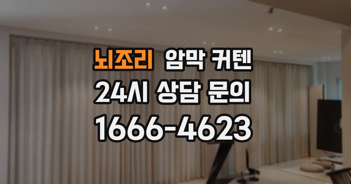 뇌조리 암막 커텐