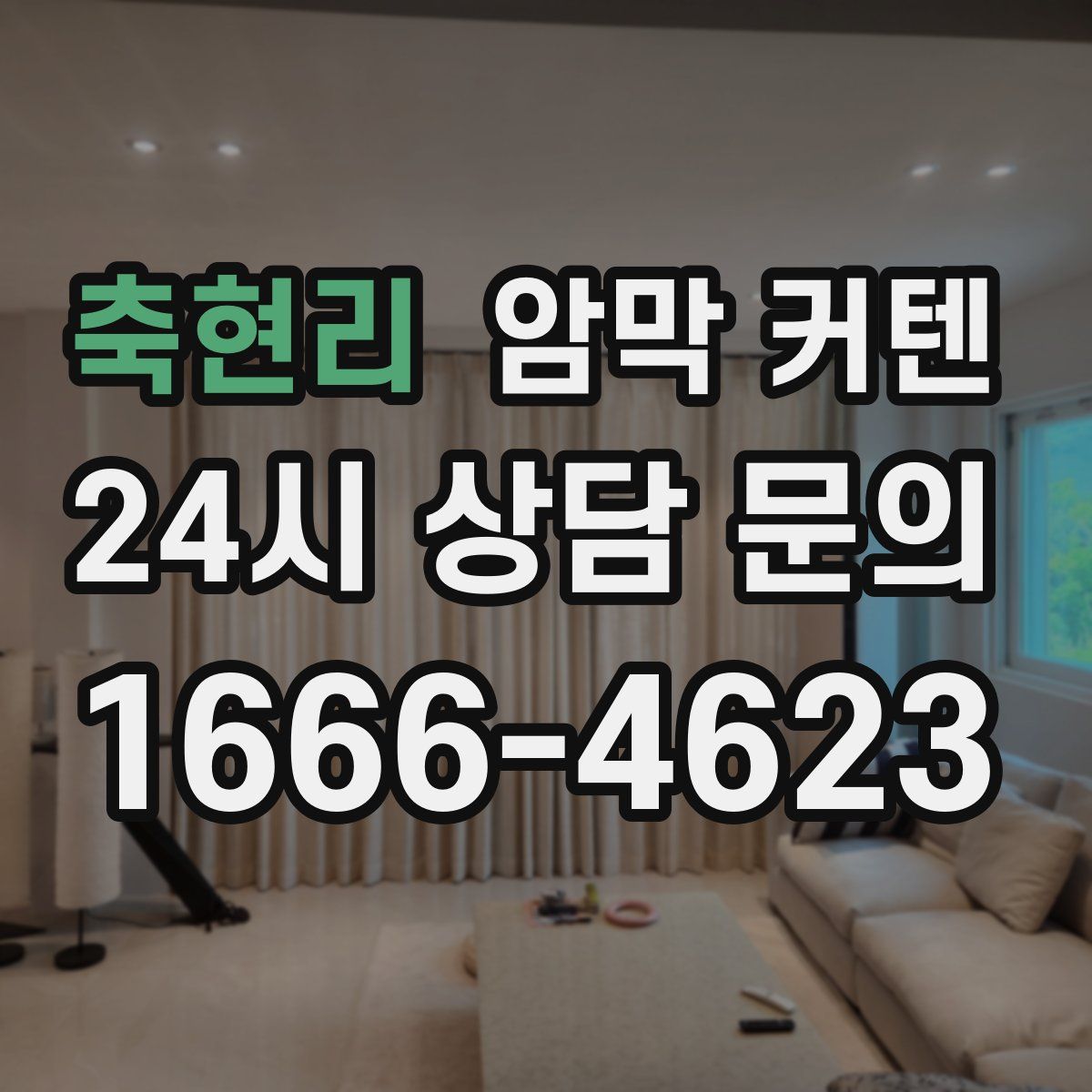 축현리 암막 커텐
