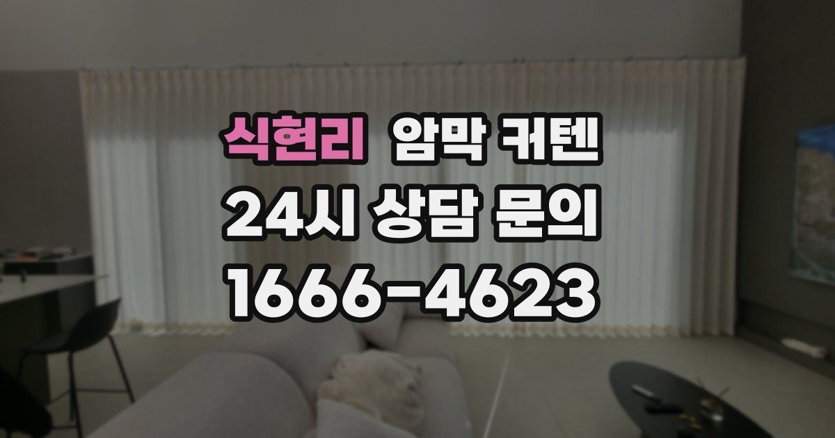 식현리 암막 커텐