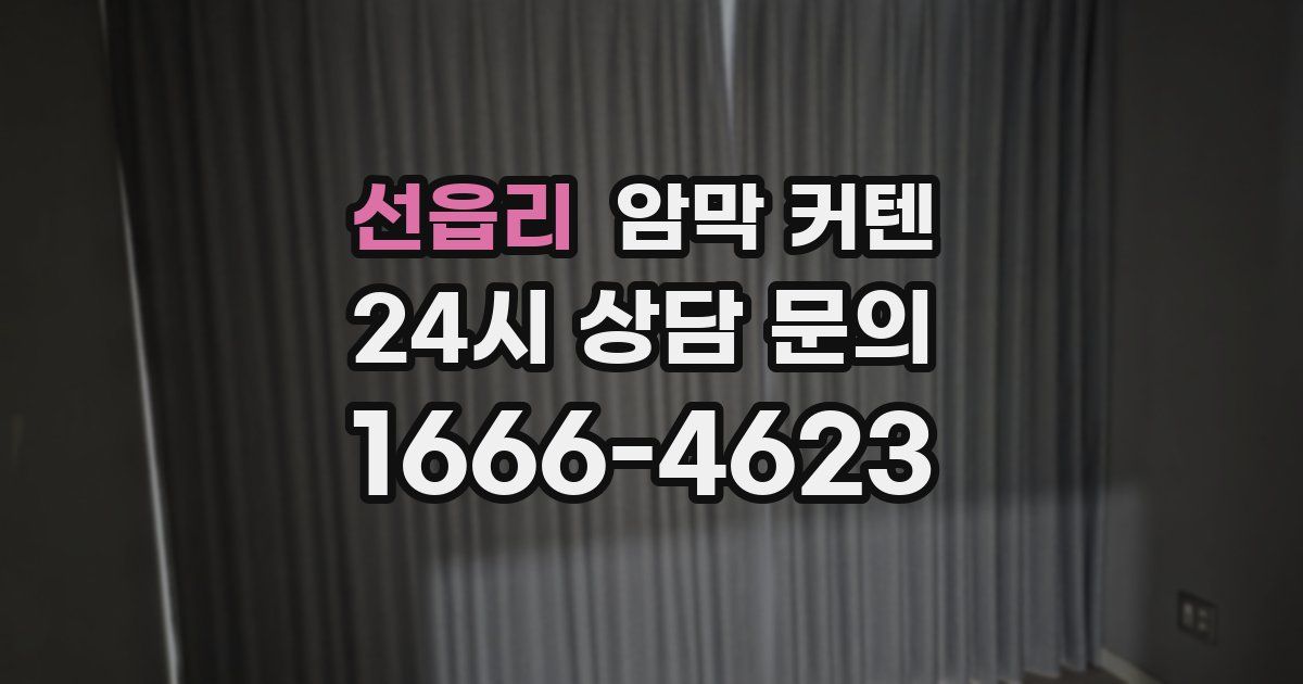 선읍리 암막 커텐