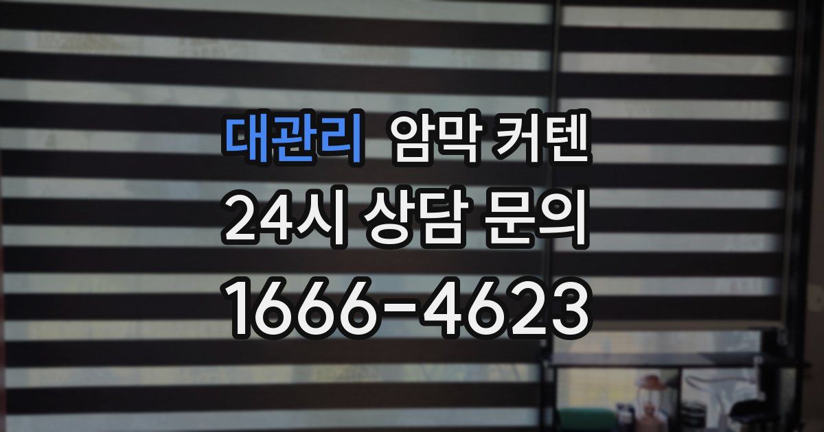 대관리 암막 커텐
