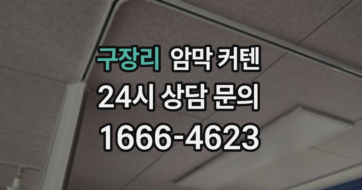 구장리 암막 커텐