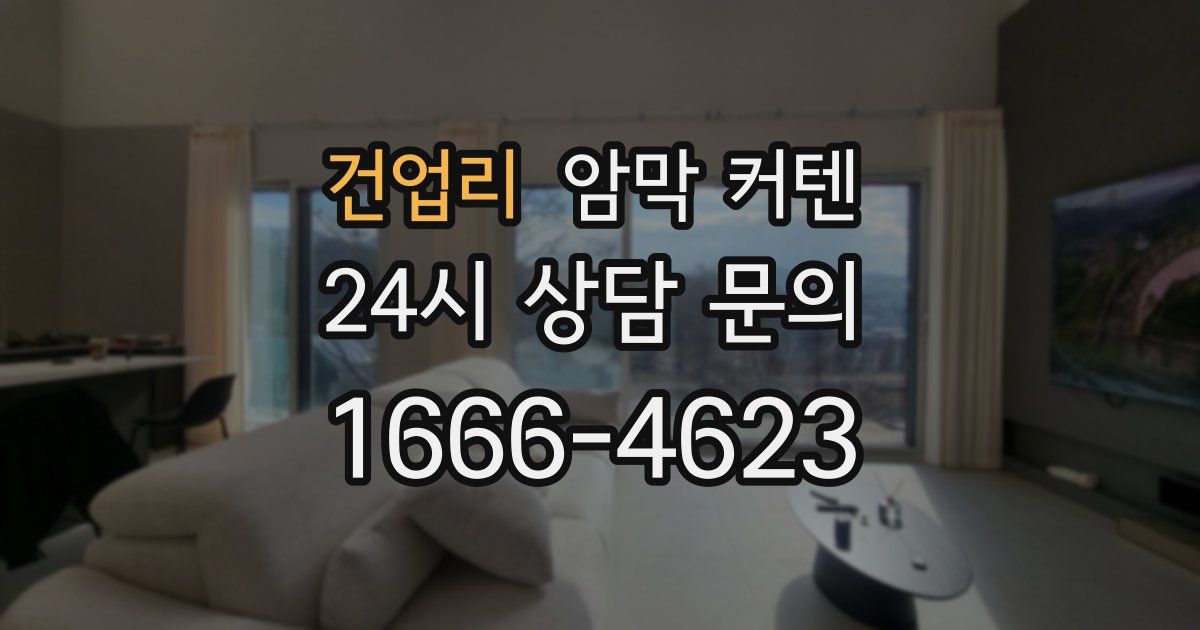 건업리 암막 커텐