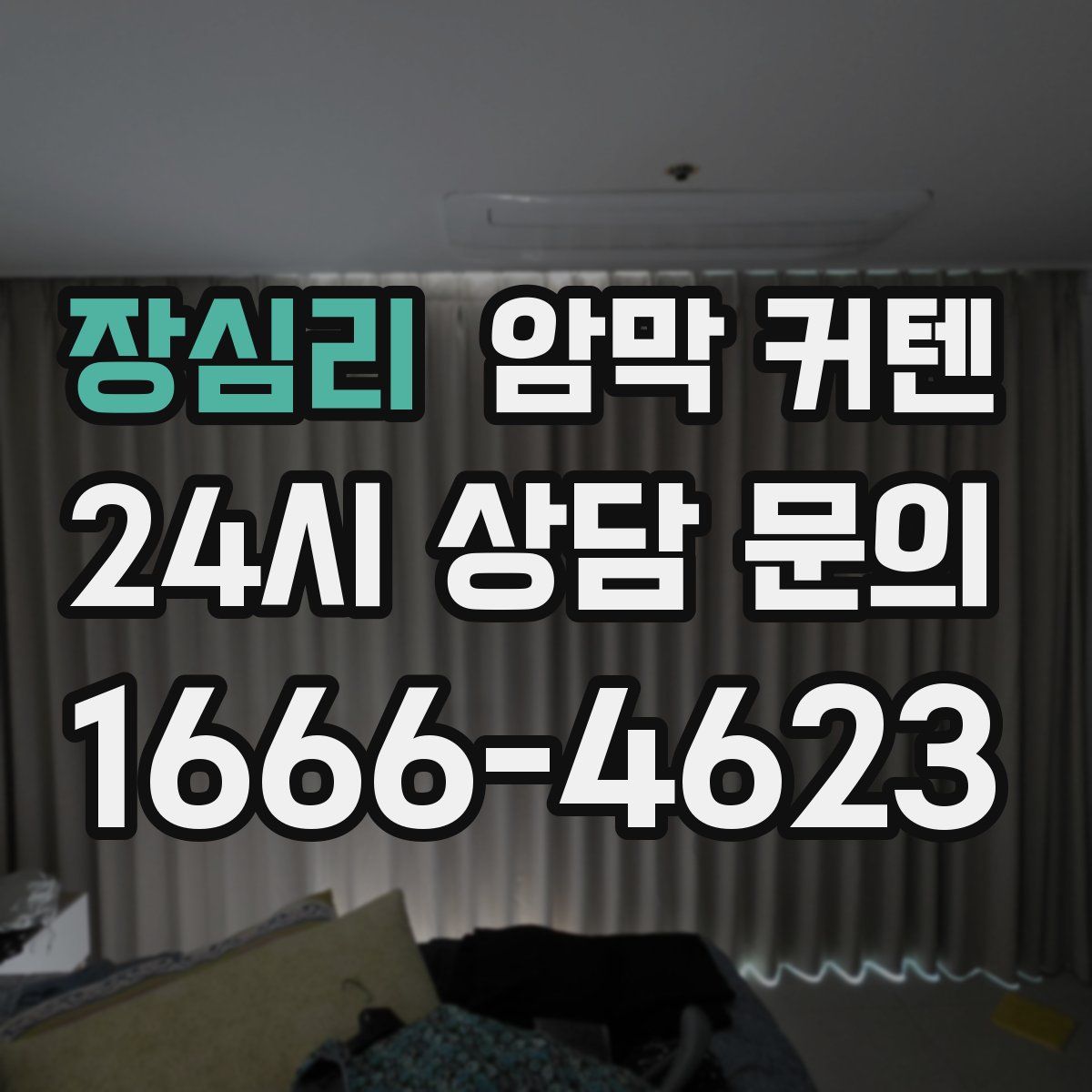 장심리 암막 커텐