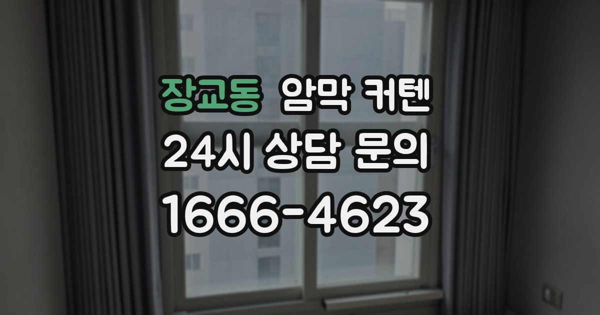 장교동 암막 커텐