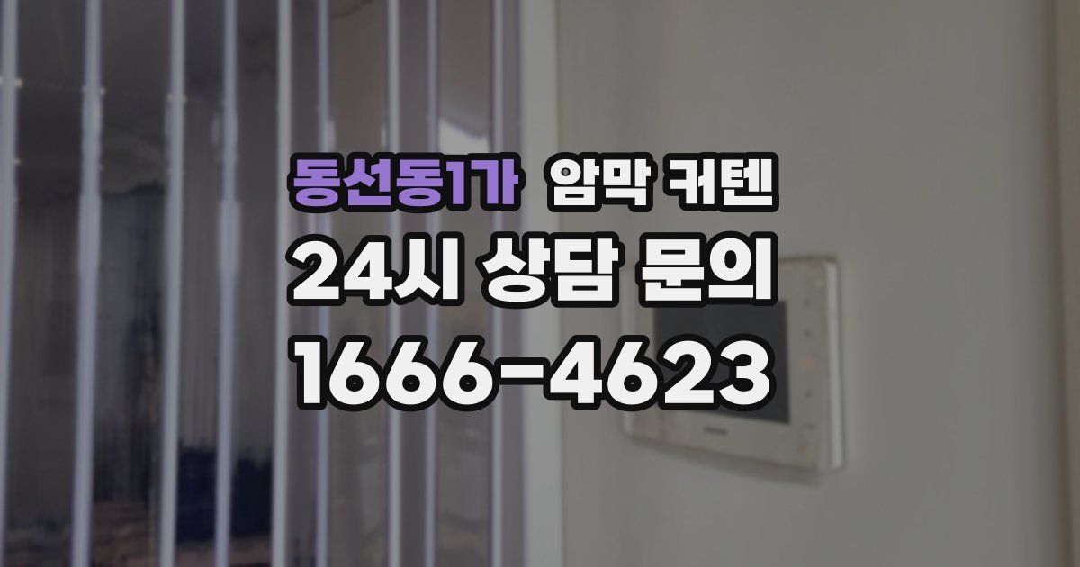 동선동1가 암막 커텐
