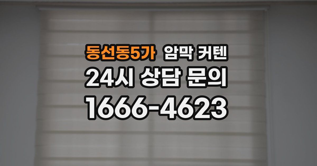동선동5가 암막 커텐