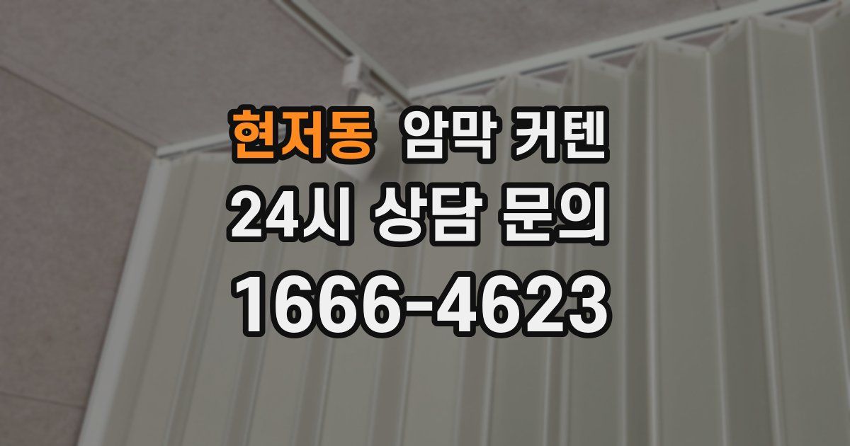 현저동 암막 커텐
