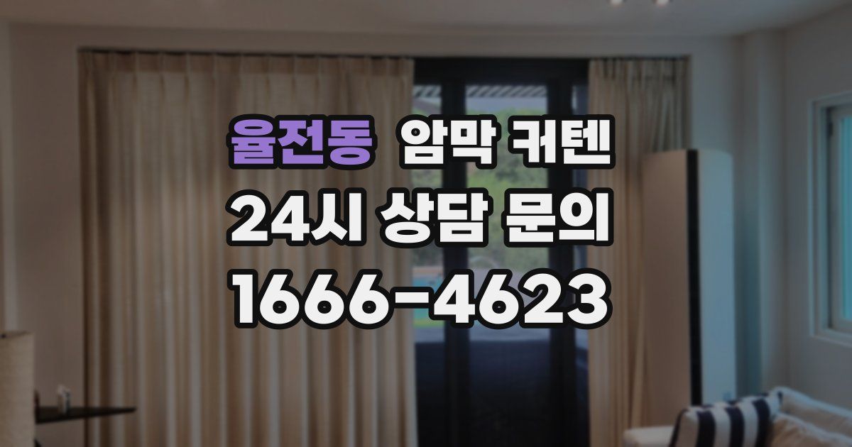 율전동 암막 커텐