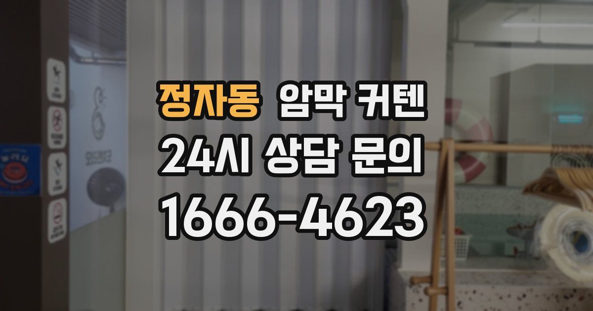 정자동 암막 커텐