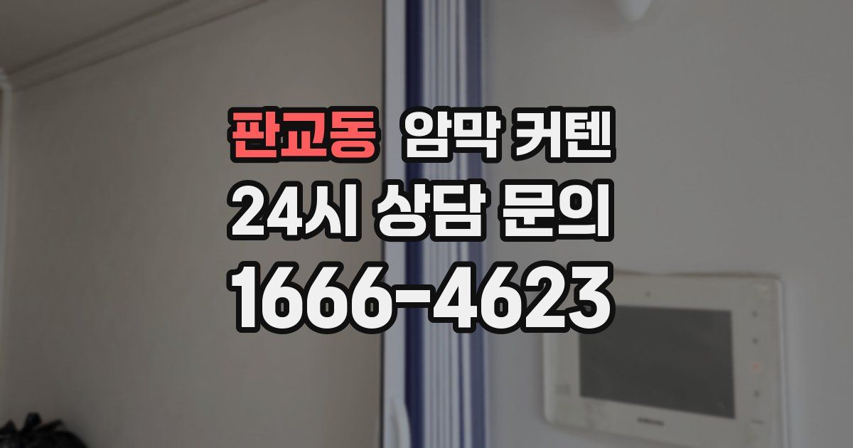 판교동 암막 커텐