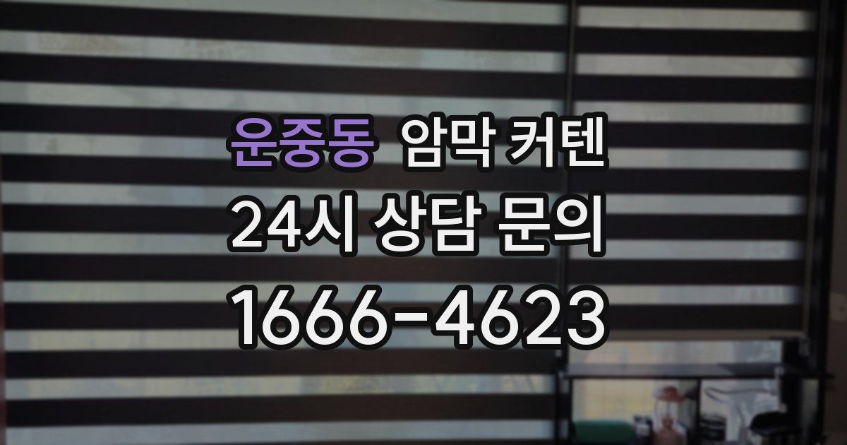 운중동 암막 커텐