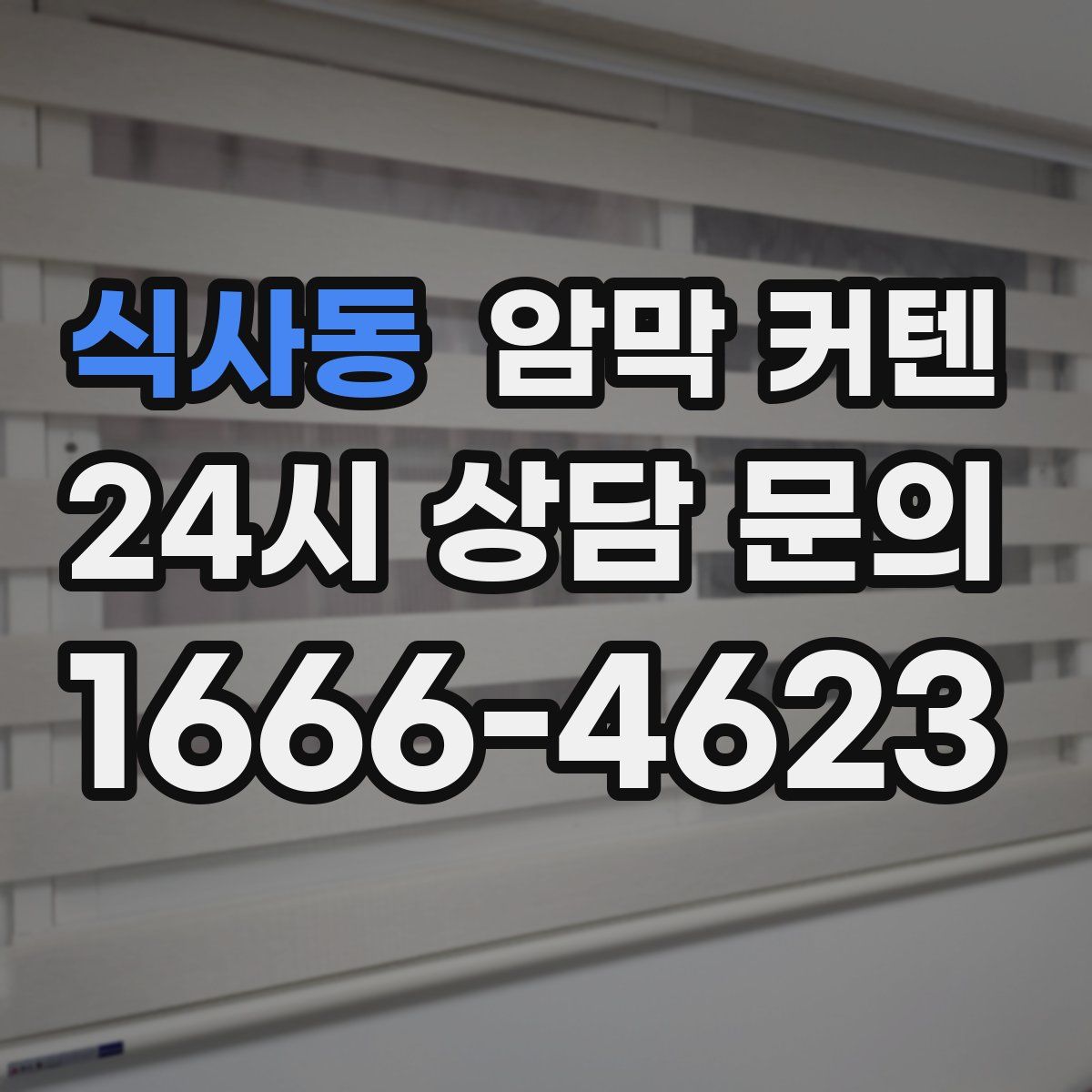 식사동 암막 커텐