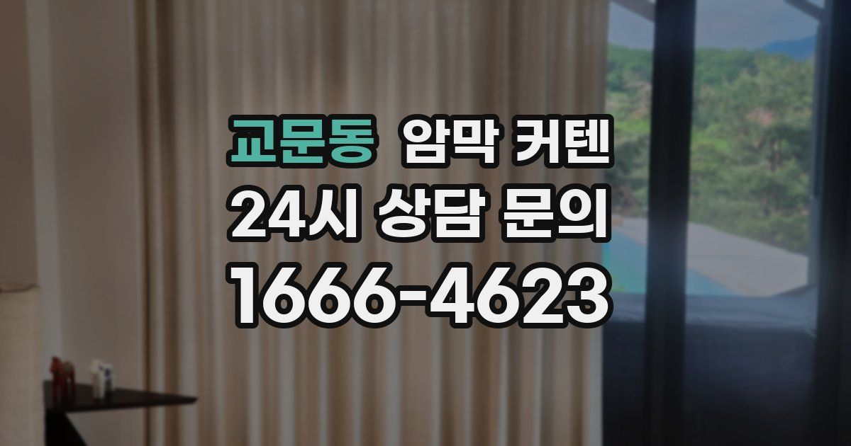 교문동 암막 커텐