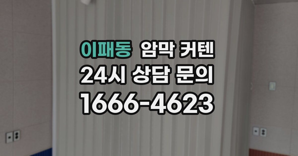 이패동 암막 커텐