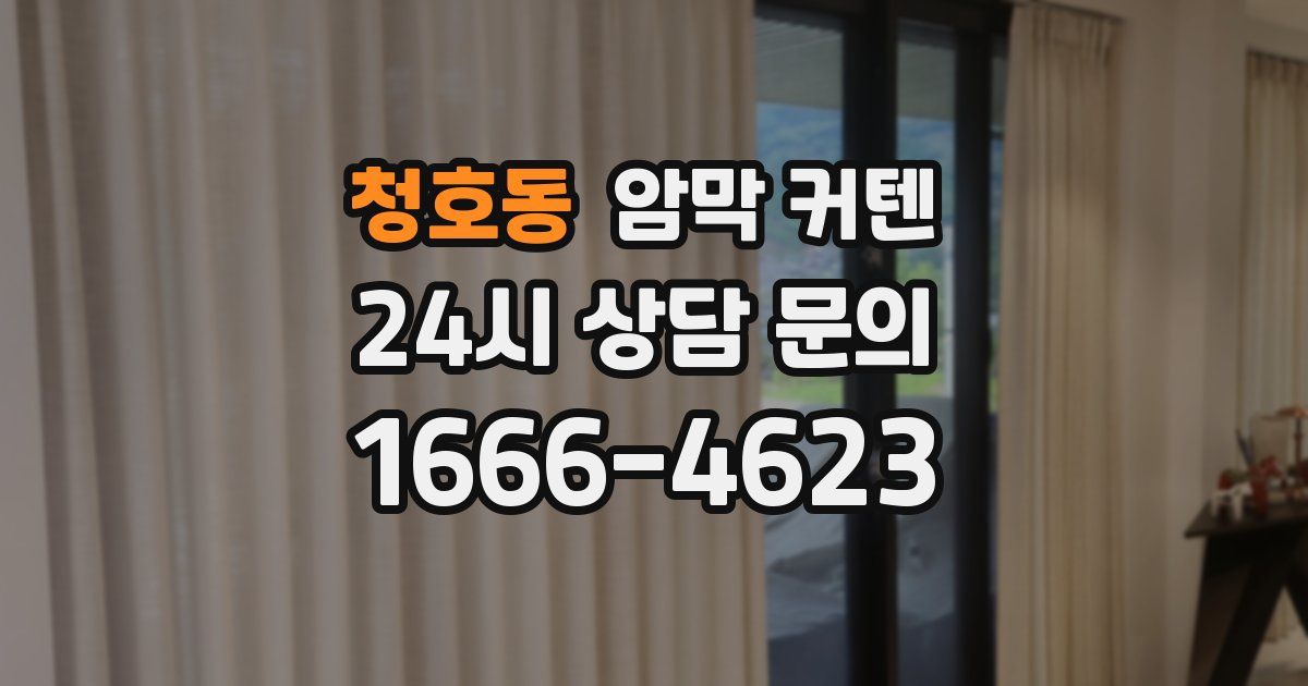 청호동 암막 커텐