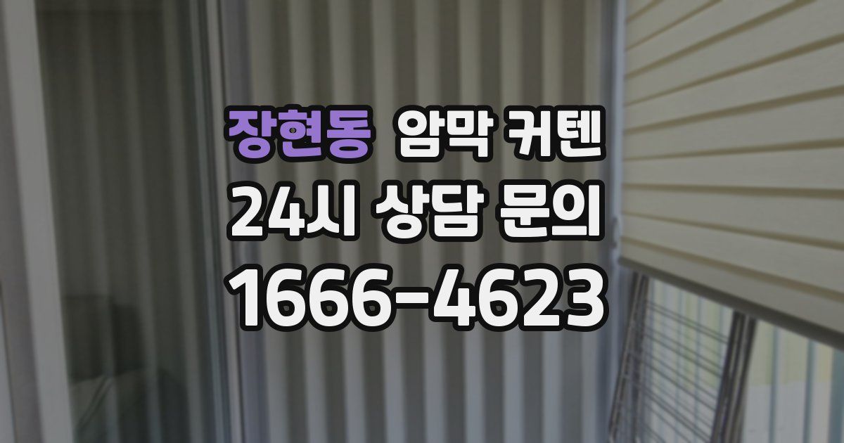 장현동 암막 커텐