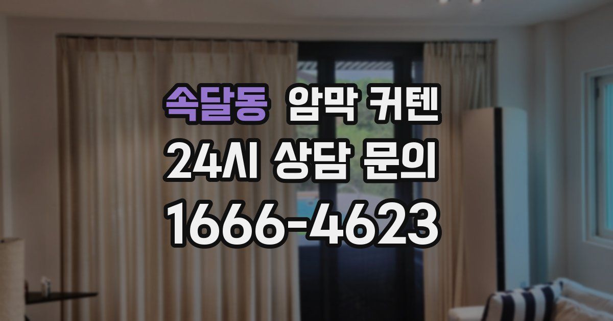 속달동 암막 커텐