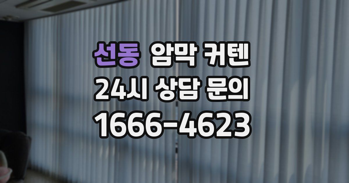 선동 암막 커텐
