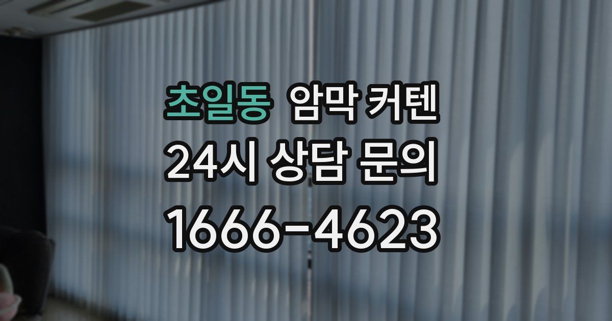 초일동 암막 커텐