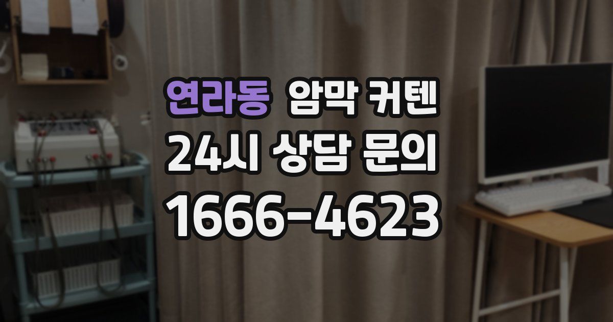 연라동 암막 커텐