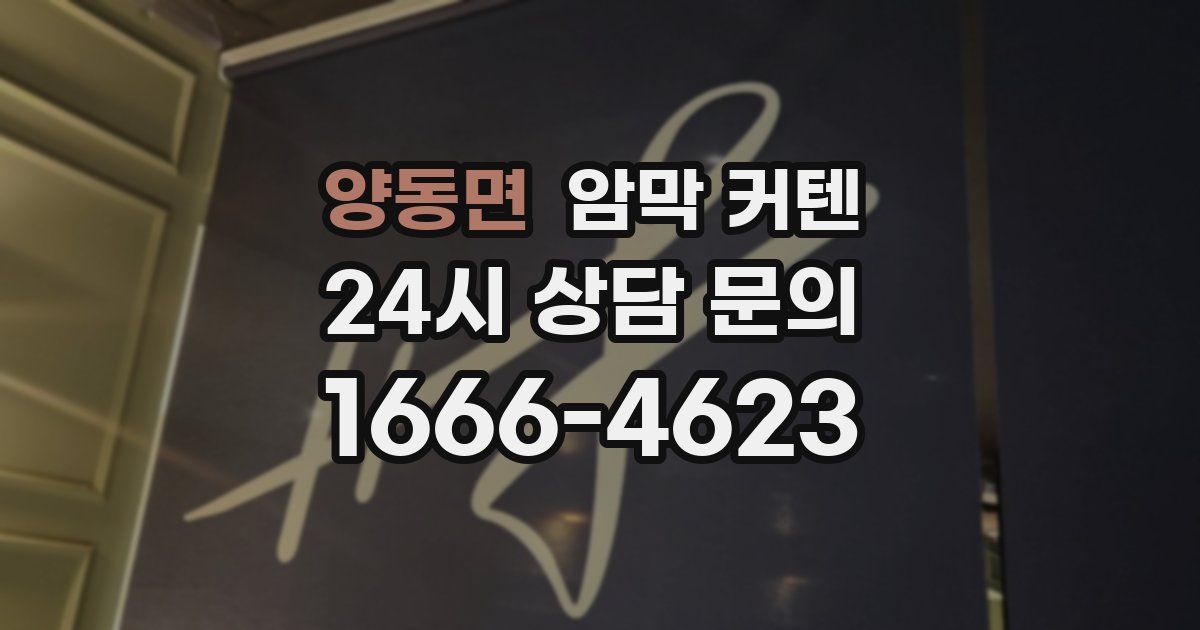 양동면 암막 커텐