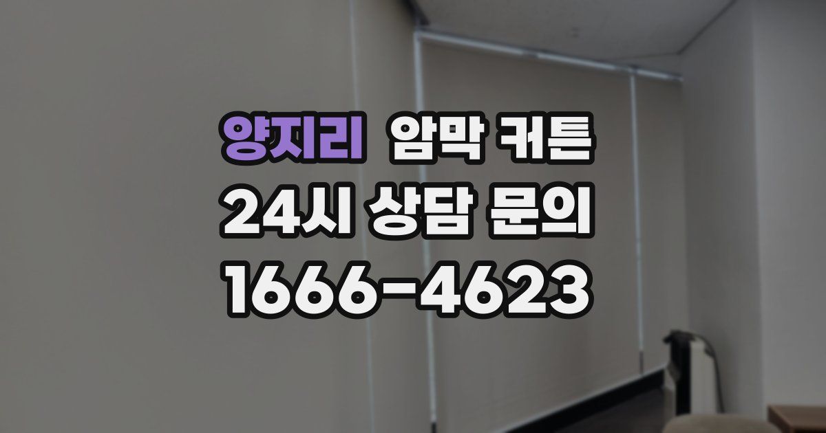 양지리 암막 커튼