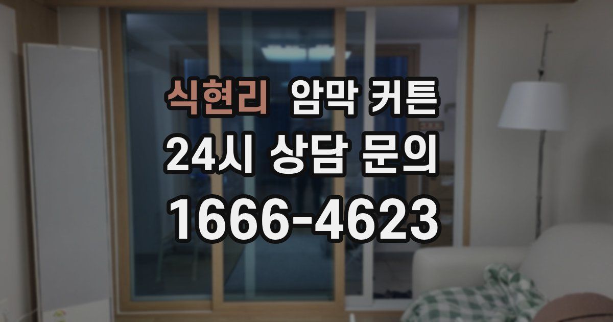 식현리 암막 커튼