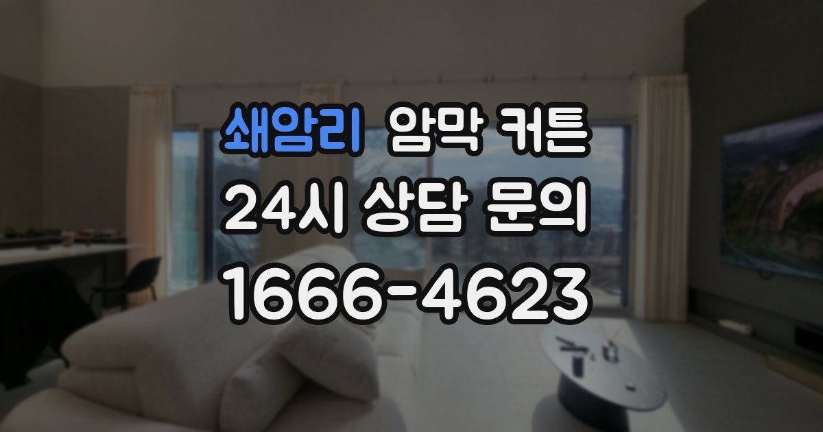 쇄암리 암막 커튼