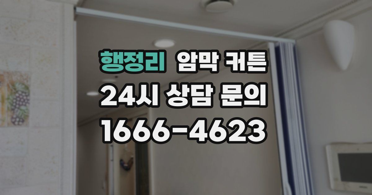 행정리 암막 커튼