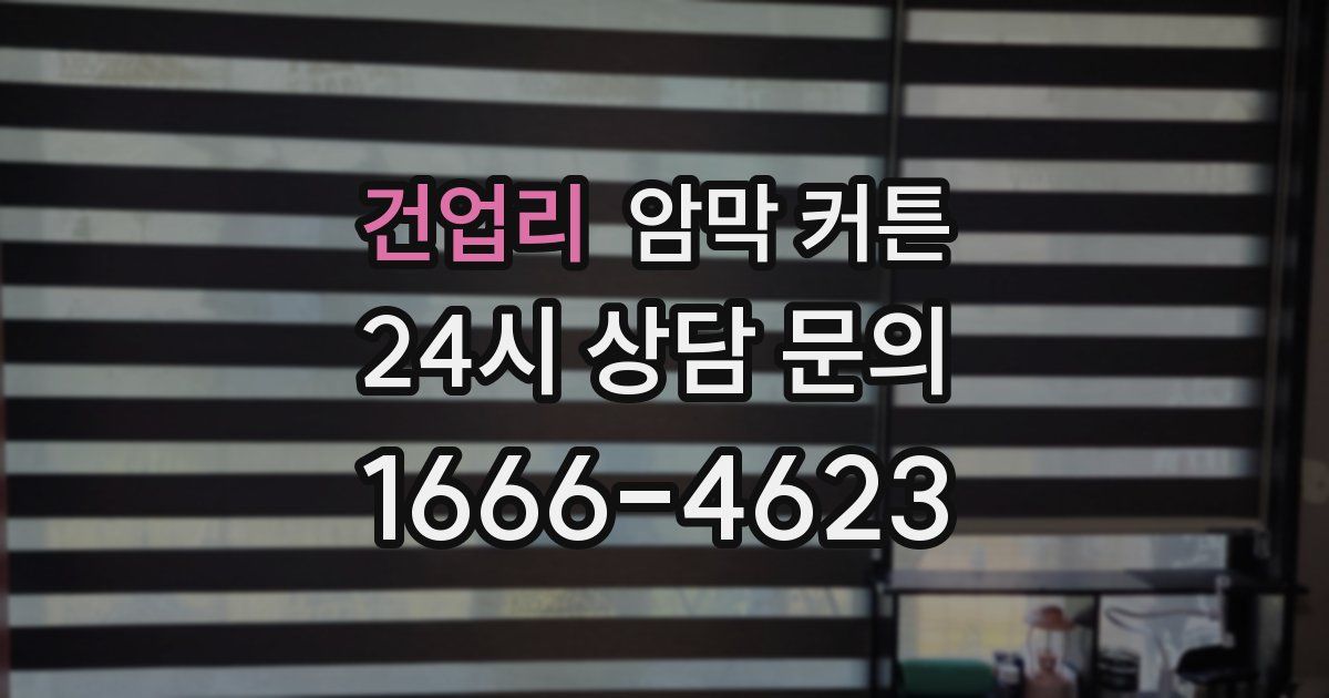 건업리 암막 커튼