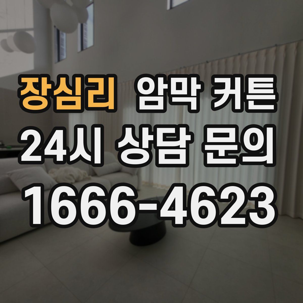 장심리 암막 커튼