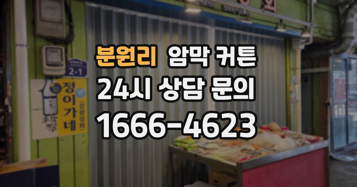 분원리 암막 커튼