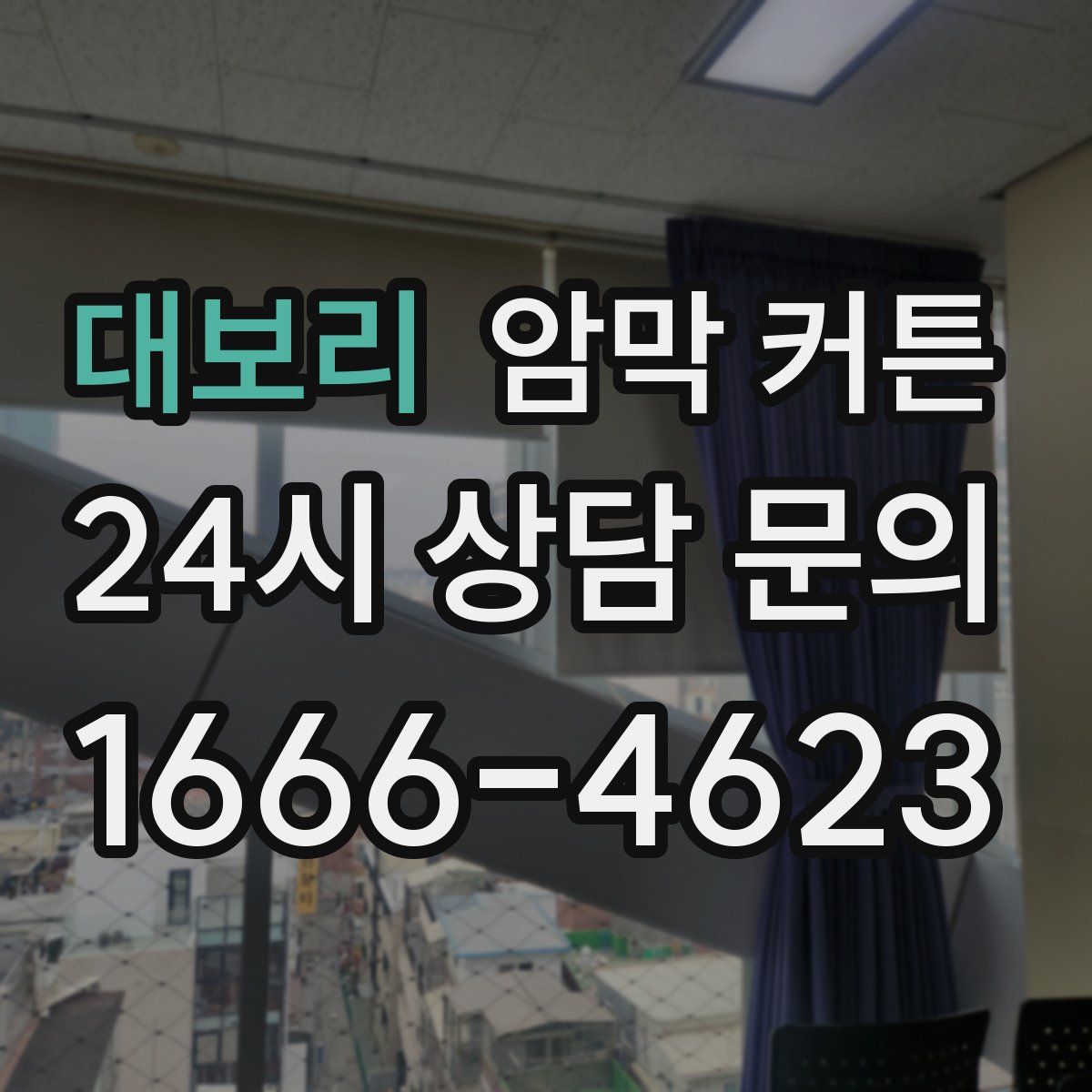 대보리 암막 커튼