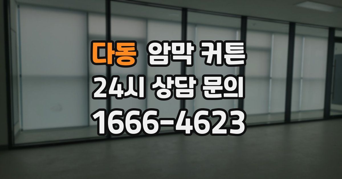 다동 암막 커튼