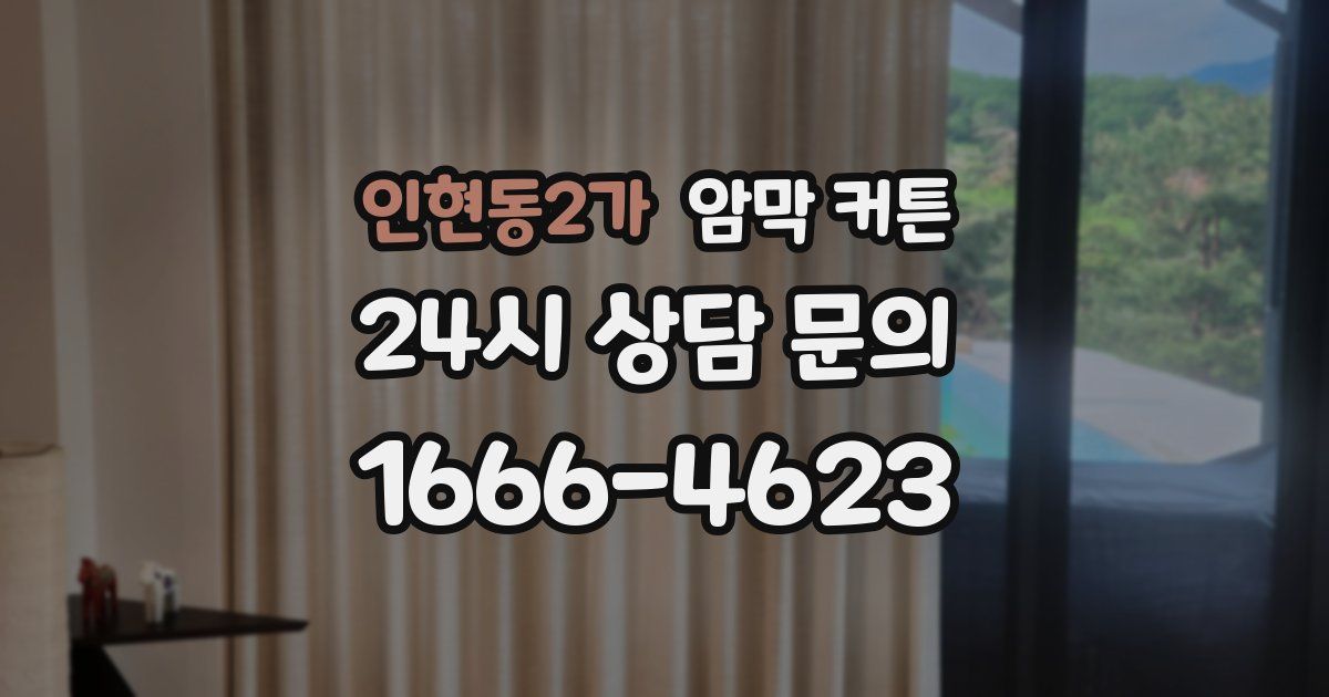인현동2가 암막 커튼