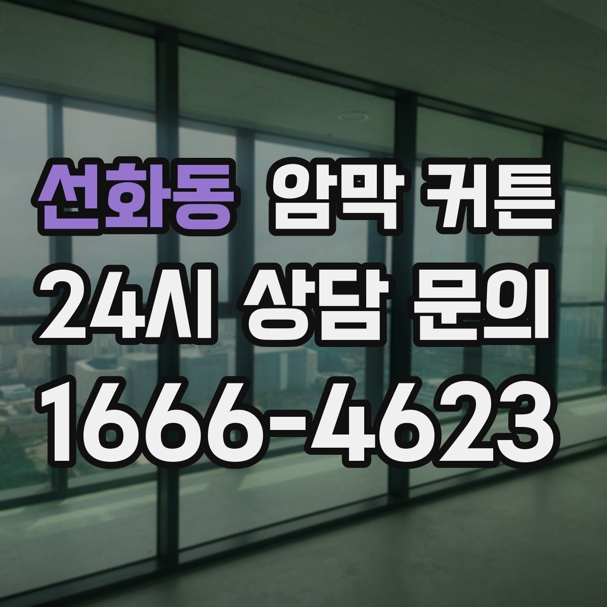 선화동 암막 커튼
