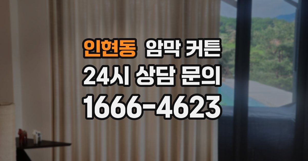 인현동 암막 커튼