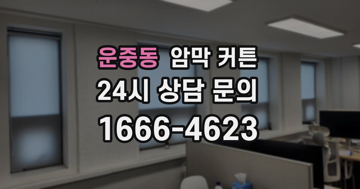 운중동 암막 커튼