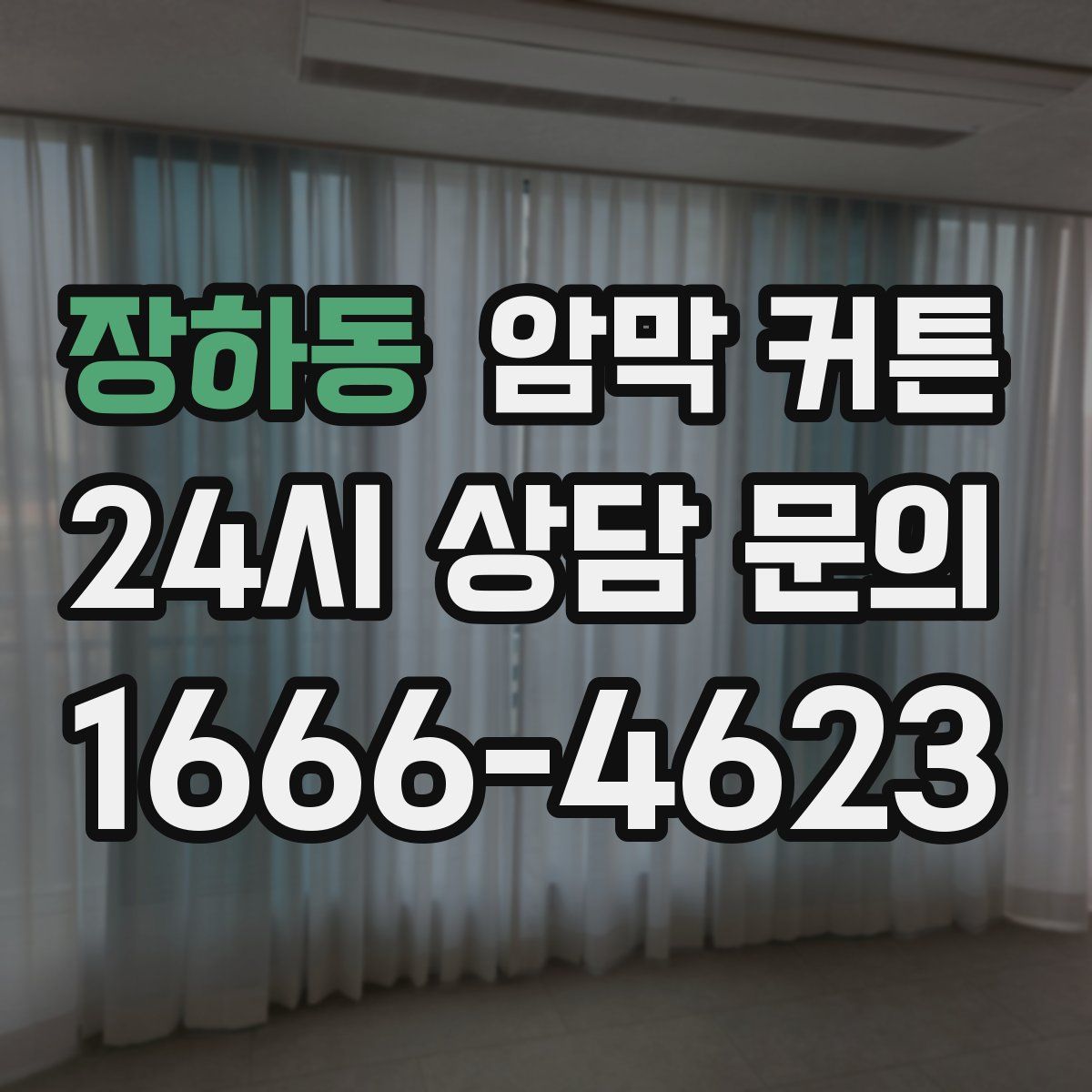 장하동 암막 커튼