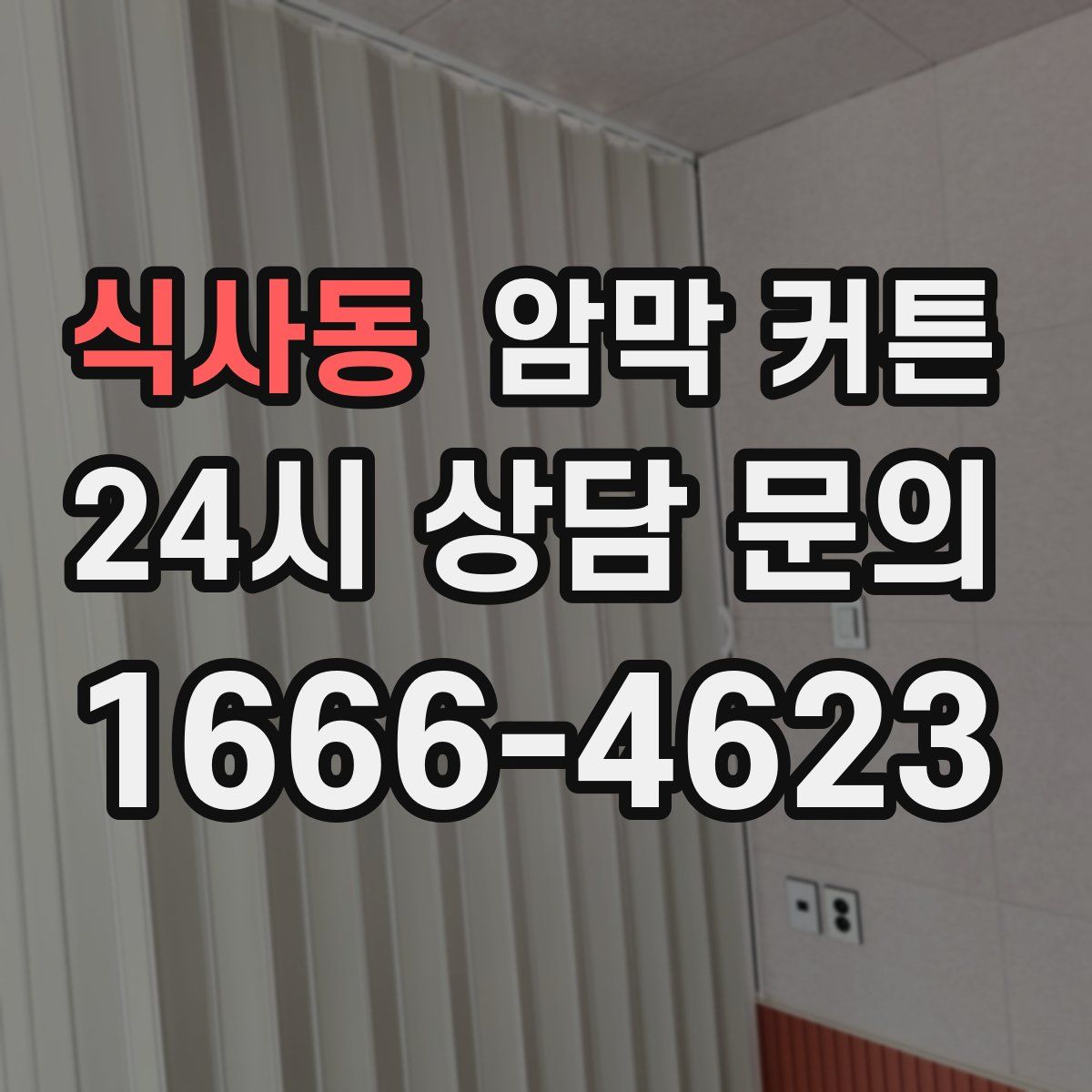 식사동 암막 커튼