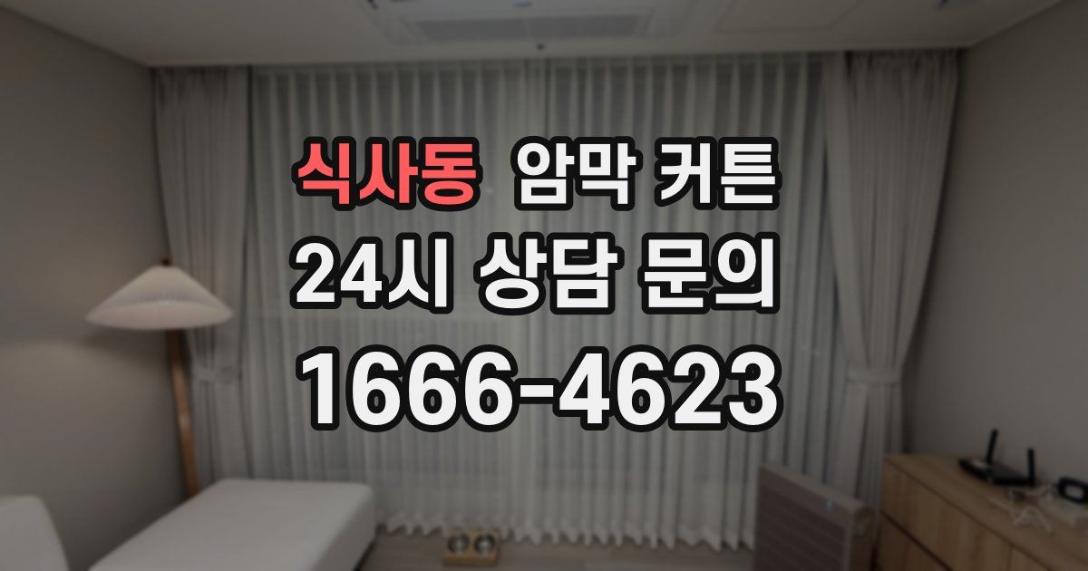 식사동 암막 커튼