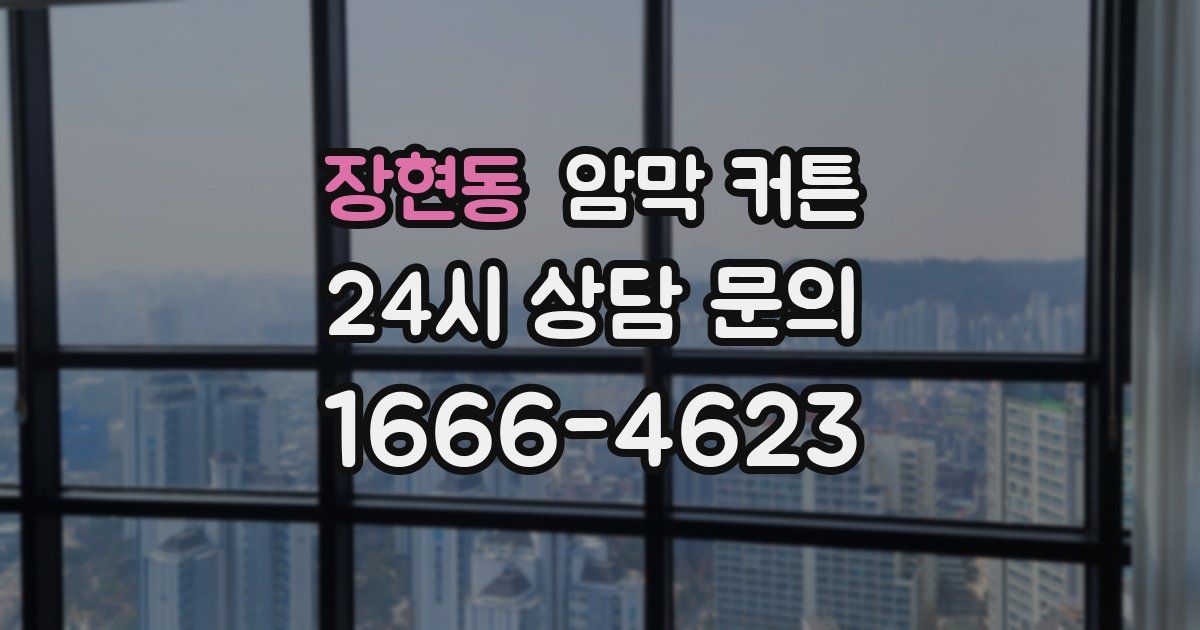 장현동 암막 커튼