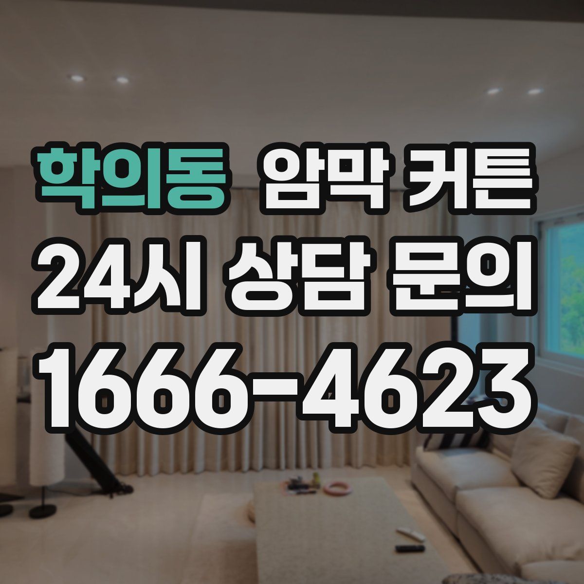 학의동 암막 커튼