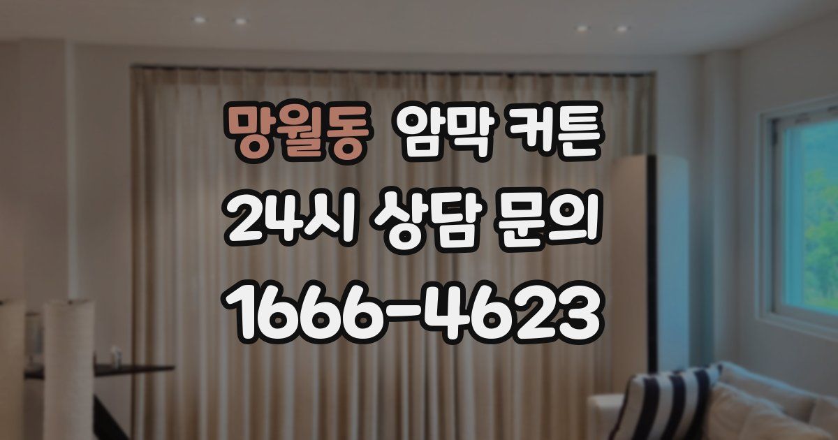 망월동 암막 커튼