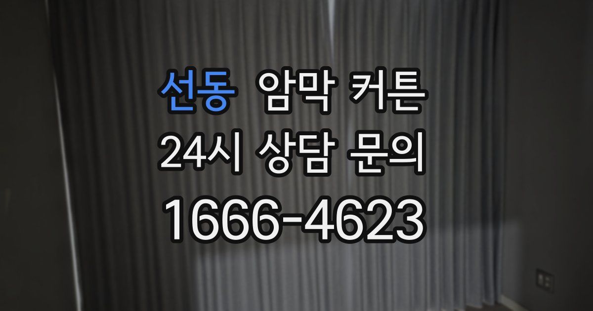 선동 암막 커튼