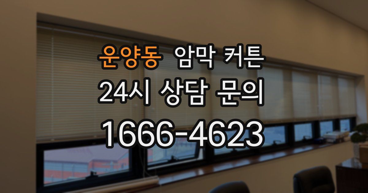 운양동 암막 커튼