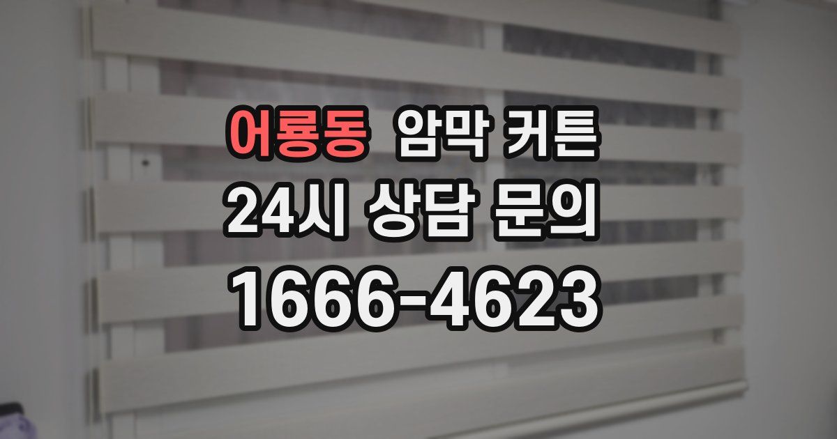 어룡동 암막 커튼