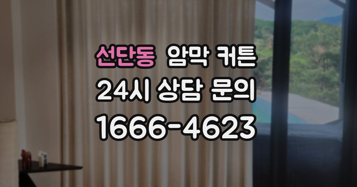 선단동 암막 커튼