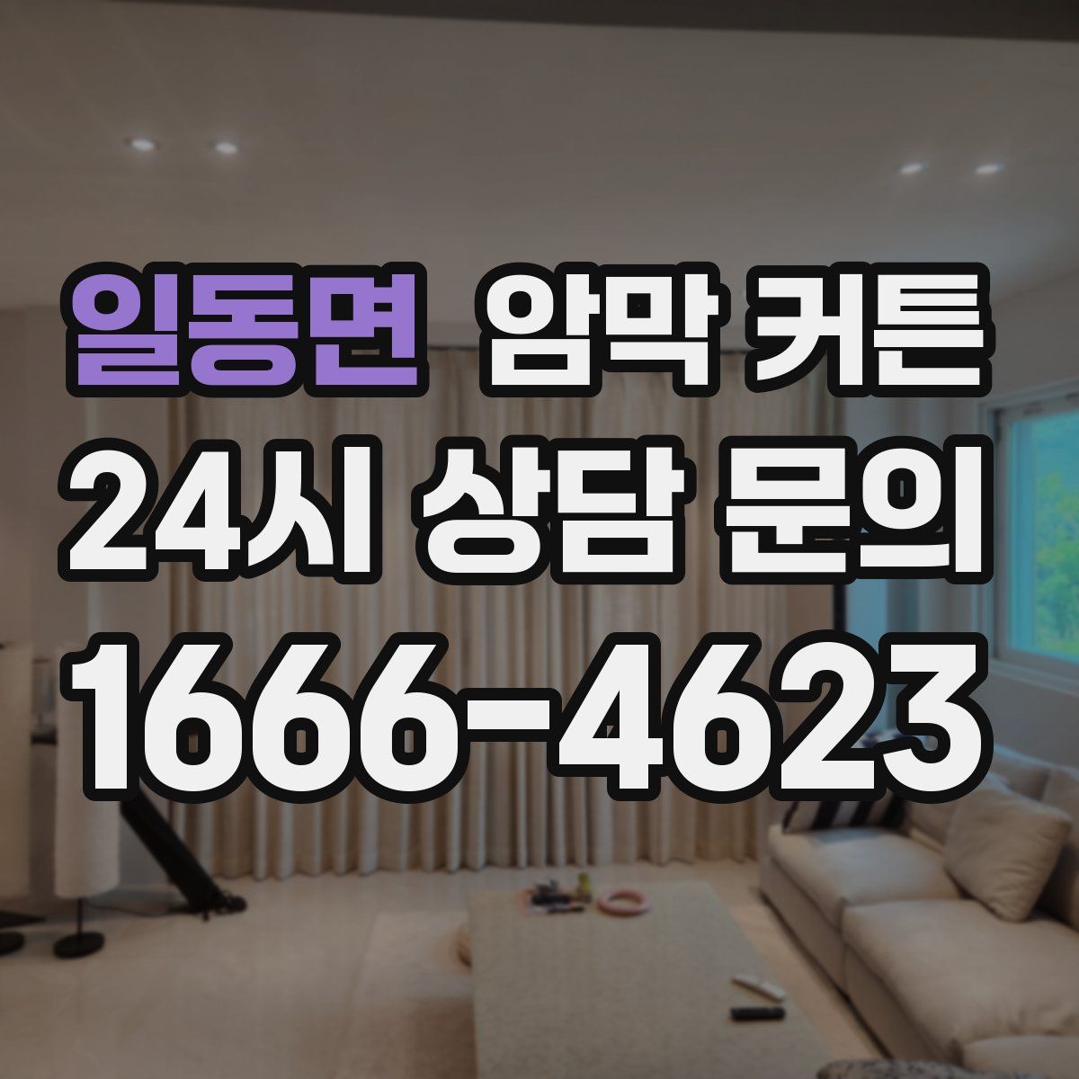 일동면 암막 커튼